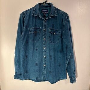 Wrangler Western Blue Shirt XXL